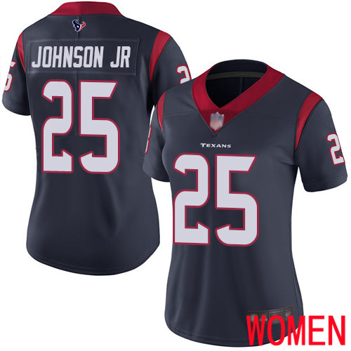 Houston Texans Limited Navy Blue Women Duke Johnson Jr Home Jersey NFL Football #25 Vapor Untouchable